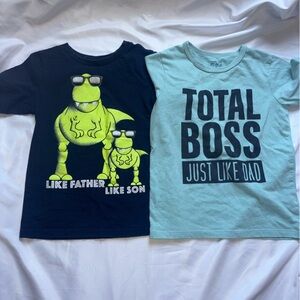 Boys 5T Short Sleeve Tee, Kids Graphic T-shirt, Dinosaur Tee, Kids Dad Tee, Dad